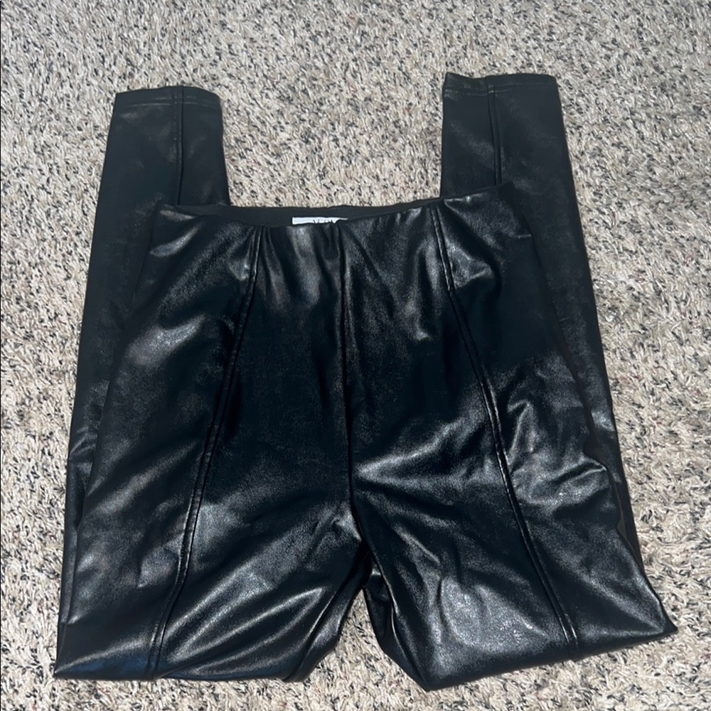 Black Faux Leather Leggings